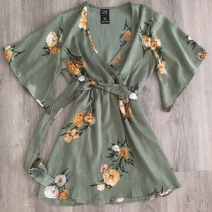 Procjet 28 mini sage satin dress